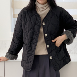 여성 경량 패딩 잠바 보아털 안감 씨코랩