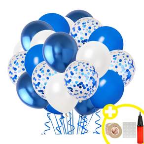 생일파티 컨페티 풍선 세트 메탈릭 혼합 20개 생일 돌잔치 웨딩 파티용품 [에브리띵스마일] 1184