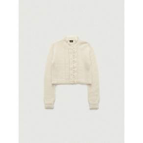 THEBARNNET Hale Frill Mohair Cardigan_Ivory