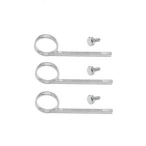 Cheerock 3pcs 실버 구리 트럼펫 슬라이드 핑거 링 3개의 나사가 있는 밸브 풀 3인치 길이 야마하 트럼펫과 호환되는 액세서리