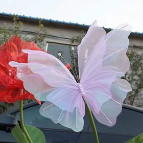 50cm 실크 나비 자이언트 웨딩 촬영 소품 실크플라워 포토존 입체 나비 장식