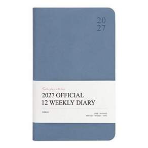 인디고 [인디고] 2027 오피셜 열두달 B6 위클리 다이어리 업무용 날짜형 32절 주간 - 워터블루