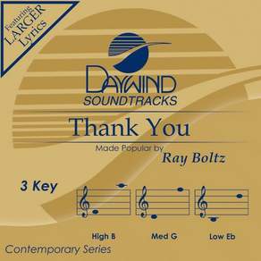 (수입CD) Thank You Ray Boltz Accompaniment Track