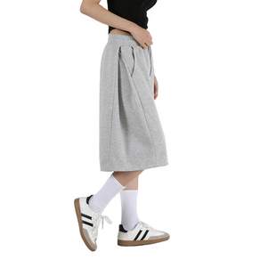 오버나인 여자 여성 여름용 롱 숏 기장선택 키큰녀 키작녀 5부 7부 스웻팬츠 핀턱 밴딩 트레이닝 버뮤다 반바지 팬츠 OV-53