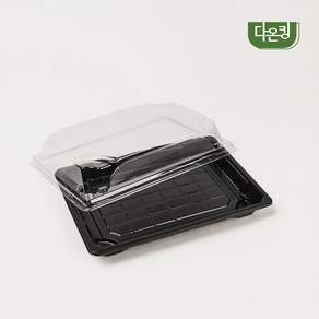다온킹(소량) 사각초밥용기 HP-05 검정 50개합세트 스시배달포장