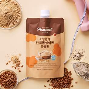 비타민마을 모노밀 저당 한끼 단백질쉐이크 파우치 곡물맛 크런치