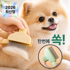 지엔드 원터치 안아픈 강아지 슬리커 빗 20x8.2cm