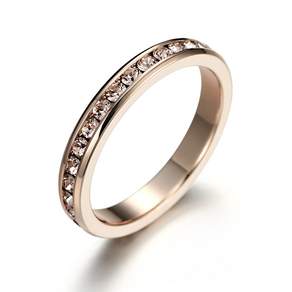 엘르 14K GOLD PLATED 스와로브스키 스톤 이터너티 링 반지 ELBRWR139