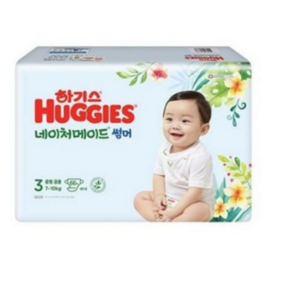 하기스 2022 네이처메이드 썸머 밴드형 공용 중형 3단계 여름용 기저귀(7~10kg)