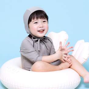 메르베 신생아 수영복 6개월 백일 돌 아기 수영복세트 모자포함 베이비 래쉬가드 유아 스윔웨어