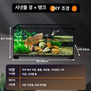 가정용 수족관 열대어 특이한 수조 다이 수초