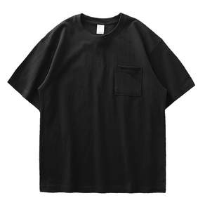DUKEEN 320g 헤비코튼 남자 오버핏 포켓 반팔티 면100% 아메카지 캐주얼 데일리 기본티