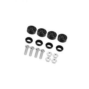 블링 자동차 번호판 고정 장치 나사 캡 1세트 블랙 유니버설 라인스톤 번호판 볼트 캡 플라스틱 세탁기 내구성 소재
