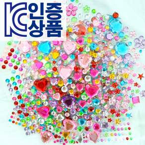 KC인증 미술가게 보석스티커 큐빅스티커 비즈스티커 진주 하트 꽃 원형 별 스티커