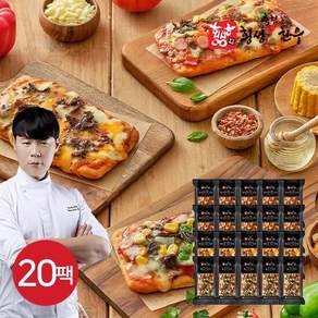 최현석 횡성축협 한우 사각피자 (콤비네이션 10팩 콰트로치즈 5팩 허니불고기 5팩)