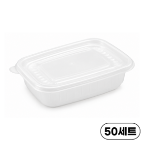 사각죽용기 소 원색 600ml (용기+뚜껑) BK 일회용 다용도 밀폐 죽용기