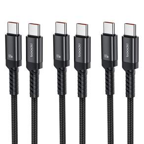 Toocki 단선 방지 E Marker 칩 100W C to C 타입 초고속 메탈 충전 케이블