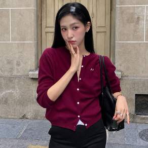 어패럴아카이브 [29CM단독/유니 PICK/4th] Crayon wool round cardigan - Grape