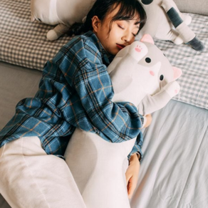 TCR 고양이 인형 안고자는 바디 필로우 베개 쿠션