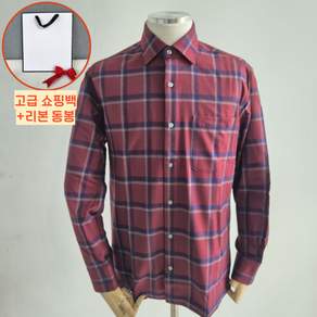 [매장 정품] 닥스 DAKS 남성용 레이온혼방 긴팔 기모 체크셔츠 가을겨울 남방 선물 포장제 동봉 선물용