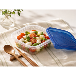 밀폐용기 반찬통 밀폐보관용기 냉장고소분용기 정사각통 과일보관 밀폐용기 591ml