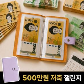 라보슈 차곡차곡 현금바인더 500만원 챌린지 지폐 저축 다이어리