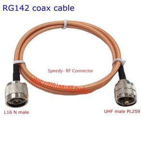 동축 케이블 UHF PL259 수 플러그-L16 N 타입 수 커넥터 RG400 N 타입 수-UHF 수 RF 피그테일 점퍼 구리 어