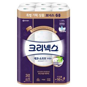 크리넥스25m 수딩플러스 데코앤소프트 30개 롤 1팩