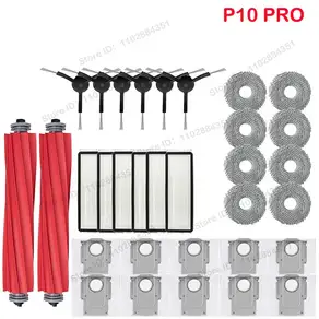 Roborock Qrevo Pro MaxV S P10 로봇 진공 청소기 교체 롤러 먼지 봉투 부품 용 액세서리