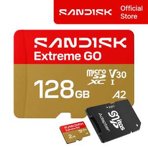 샌디스크 EXTREME GO microSD 메모리카드 액션캠 드론 노트북 콘솔 게임기 고성능 스토리지 리뉴얼버전 [SD 어댑터 패키지]
