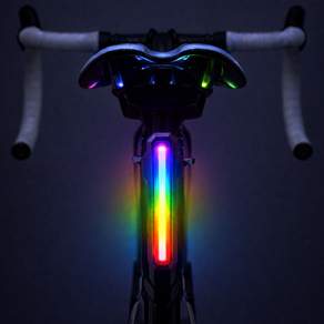 블레오 충전식 RGB 자전거 후미등 레인보우