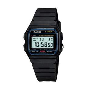 카시오 군인 학생 스포츠 디지털시계 F-91W-1