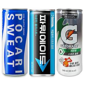 [이온음료] 포카리스웨트 10캔 + 파워에이드 10캔 + 게토레이 10캔 (총 30캔) 240ml 음료수 세트