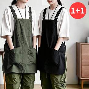 루즈핏 양면 방수 캔버스 남자 여성 양면 앞치마 주방 앞치마 앞치마 바리스타 아티스트 디자이너