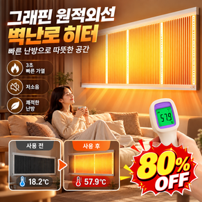 【3초 급속 발열】 허니콤 구조 그래핀 원적외선 벽난로 그래핀 3초 이내 초고속 발열