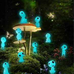 국내배송 원령공주 테라리움 코다마 고다마 10종세트 모노노케히메 숲의정령 비바리움 그린블루 야광 소품인테리어 피규어