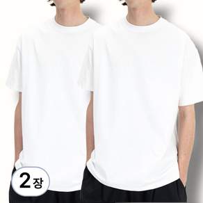 콜마이네임 남녀공용 반팔 티셔츠 2장 오버핏 무지티 1+1 빅사이즈