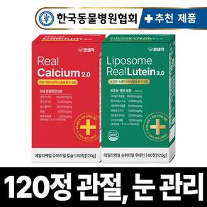 펫생각 강아지 관절 눈 눈물자국 영양제 슬개골 디스크 연골 루테인 백내장 녹내장 눈노화 시력저하 보조제 2종세트