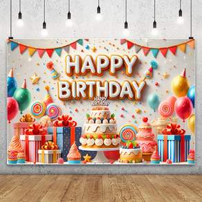 아라홍스 생일축하 파티용품 생일가랜드 3D 입체 현수막