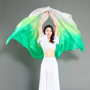 밸리댄스 그라데이션 베일 무지개색 무용용 스카프 무대 공연 소품