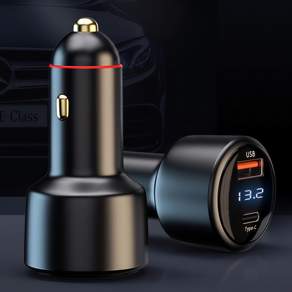 BuddhiGear 100W 차량용 충전기 디스플레이 3포트 알루미늄 C타입 노트북 충전 고속충전