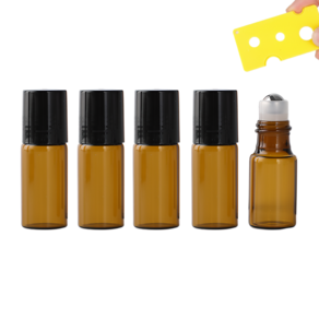 소이도르 갈색 차광 롤온 공병 오일 향수용기+롤온 따개 포함 3ml