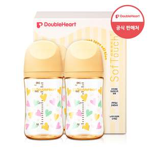 [더블하트] 모유실감 3세대 PPSU 스윗러브 트윈팩 240ml (젖꼭지미포함)