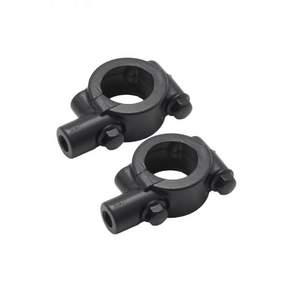 Aynaxcol 1 25mm 미러 나사산 모터사이클 핸들바 10mm 스레드 마운트 홀더 클램프 어댑터 블랙