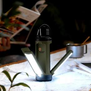 Keebright 3in1감성 캠핑랜턴 3000mAh 숫자표시 IP65방수 접이식 무드등 차박 비상조명