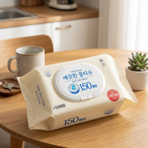 에끌라 깨끗한 소프트웹 물티슈 캡형 150매입