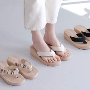 스타앤코 여성 통굽 쪼리 키높이 5cm