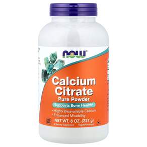 NOW Foods 나우푸드 구연산 칼슘 227g 파우더 분말 가루 칼슘시트레이트 Calcium Citrate 구염산염