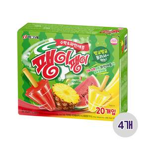 빙그레 팽이팽이 수박&파인애플 280ml 4개 아이스크림