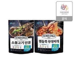 청정원 호밍스 소불고기전골+햄듬뿍부대찌개